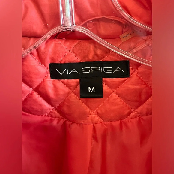 Via Spiga quilted jacket in M. pristine condition. Color is Peach - Picture 3 of 5